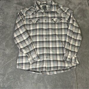 Eddie Bauer Men’s Long Sleeve Plaid Button Up Shirt Size XL
